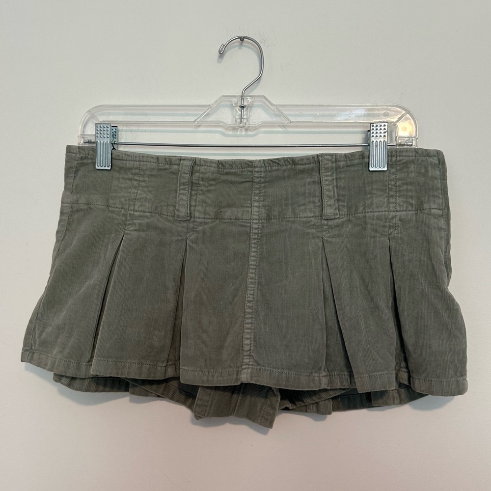 Free People Olive Mini Skirt